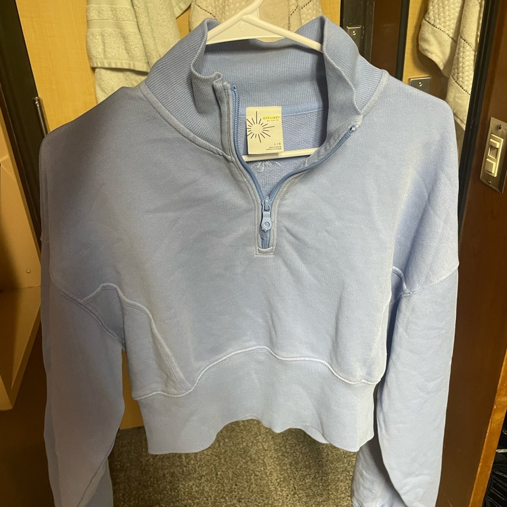 Aerie cropped zip up